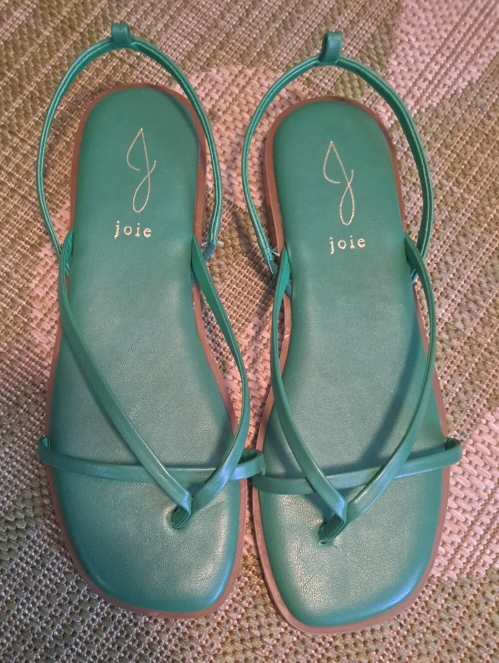 Joie Green Strappy Flat Sandals